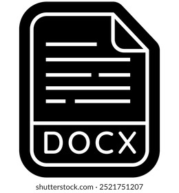 DOCX Icon, Document file Icon