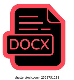 DOCX Icon, Document file Icon