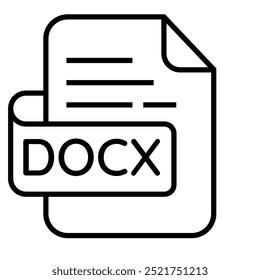 DOCX Icon, Document file Icon