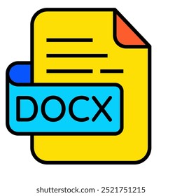 DOCX Icon, Document file Icon