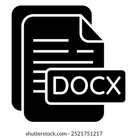 DOCX Icon, Document file Icon