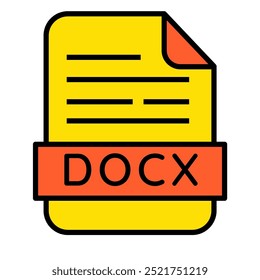 DOCX Icon, Document file Icon