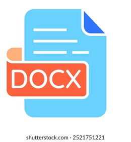 DOCX Icon, Document file Icon