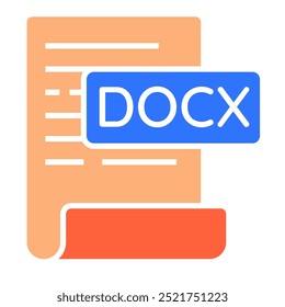 DOCX Icon, Document file Icon