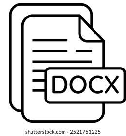 DOCX Icon, Document file Icon