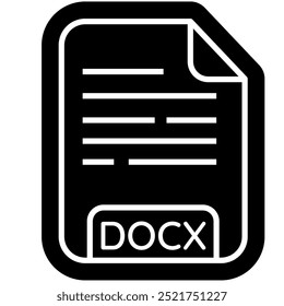 DOCX Icon, Document file Icon