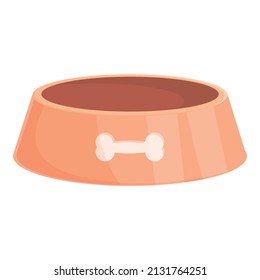 Dod food bowl icon cartoon vector. Store item. Dog accesories