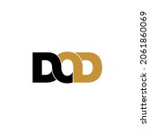 DOD letter monogram logo design vector