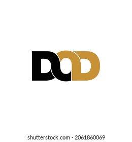 DOD letter monogram logo design vector