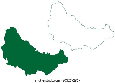 Doda District (Jammu And Kashmir Union Territory, Republic Of India) Map Vector Illustration, Scribble Sketch Doda Map