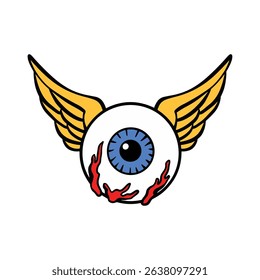 Doddle eye wings vector art
