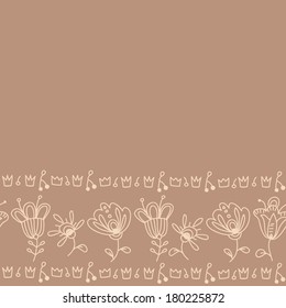 Doddle floral and crowns frame with empty space for your text