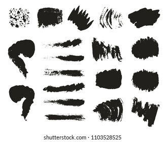 Doddle ink spots, dots, blots. Vector. Isolated. Brush texture.