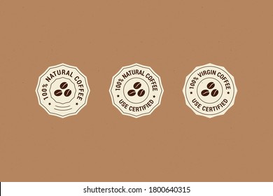 
Dodecagon Coffee Stamp Design, Element for design, advertising, packaging of coffee products