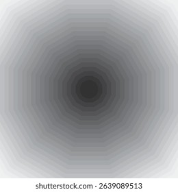 Dodecagon shaped gradient. Gradation art. Dark center.