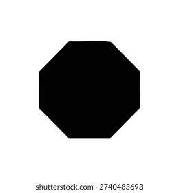 Dodecagon silhouette icon vector illustration.





