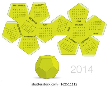 Dodecahedron 2014 calendar