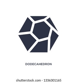 dodecahedron isolated icon. Simple element illustration from geometry concept. dodecahedron editable logo symbol design on white background. Can be use for web and mobile.