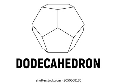 dodecahedron sketch, plato solids for math