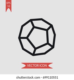 Dodecahedron vector icon illustration symbol