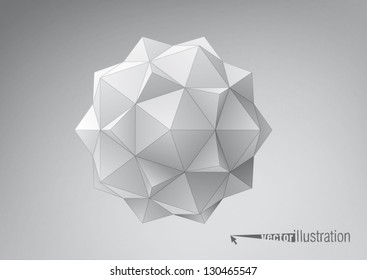 Dodecahedron-Icosahedron compound figure for your graphic design