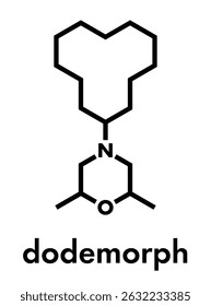 Dodemorph contact fungicide molecule. Skeletal formula.