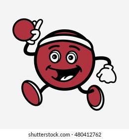 Dodge Ball Mascot Cartoon