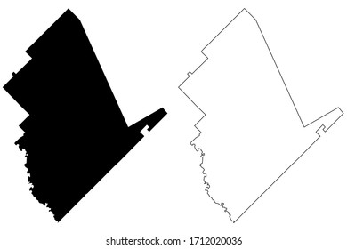 Dodge County, Georgia (U.S. county, United States of America,USA, U.S., US) map vector illustration, scribble sketch Dodge map