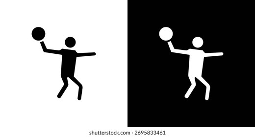 Dodgeball Icon Concept Design Element. Piktogramm-Symbole.