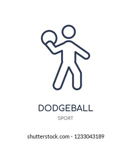 dodgeball icon. dodgeball linear symbol design from sport collection. Simple outline element vector illustration on white background