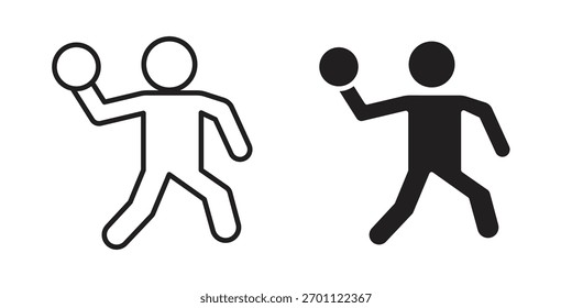 Dodgeball icon vector glyph flat and trendy stroke line pack