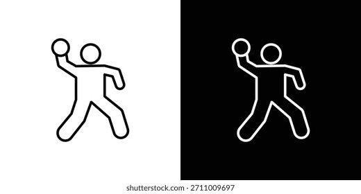 Iconos de Dodgeball. iconos de vector de dibujo de línea