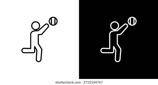 Iconos de Dodgeball para Elementos de UI. Ilustración vectorial de alta calidad.