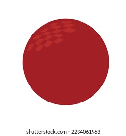 Dodgeball Kickball Ball Vector Illustration Icon Red white background