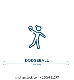 dodgeball outline vector icon. simple element illustration. dodgeball outline icon from sport concept. can be used for web and mobile
