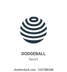 Dodgeball vector icon on white background. Flat vector dodgeball icon symbol sign from modern sport collection for mobile concept and web apps design.