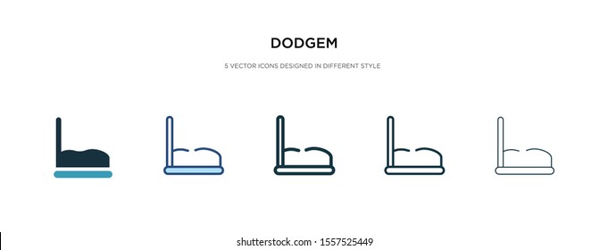 dodgem icon in different style vector illustration. two colored and black dodgem vector icons designed in filled, outline, line and stroke style can be used for web, mobile, ui