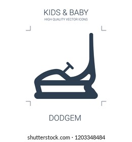 dodgem icon. high quality filled dodgem icon on white background. from kids baby collection flat trendy vector dodgem symbol. use for web and mobile