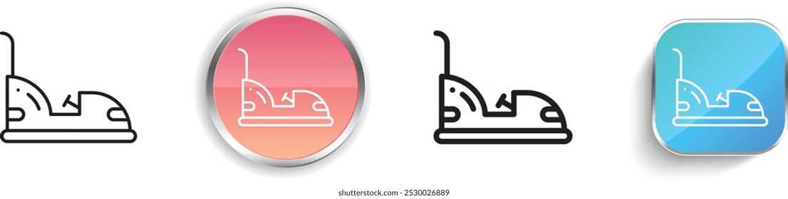 dodgem icon. Thin Linear, Regular and Button Style Design Isolated On White Background