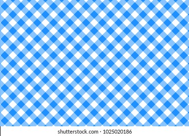 Dodger blue Gingham pattern. Texture from rhombus/squares for - plaid, tablecloths, clothes, shirts, dresses, paper, bedding, blankets, quilts and other textile products. Vector illustration.