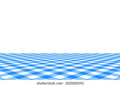 Dodger blue Gingham pattern. Texture from rhombus/squares for - plaid, tablecloths, clothes, shirts, dresses, paper, bedding, blankets, quilts and other textile products. Vector illustration.