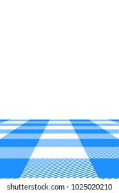 Dodger blue Gingham pattern. Texture from rhombus/squares for - plaid, tablecloths, clothes, shirts, dresses, paper, bedding, blankets, quilts and other textile products. Vector illustration.