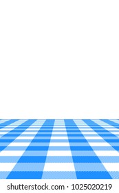 Dodger blue Gingham pattern. Texture from rhombus/squares for - plaid, tablecloths, clothes, shirts, dresses, paper, bedding, blankets, quilts and other textile products. Vector illustration.