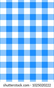 Dodger blue Gingham pattern. Texture from rhombus/squares for - plaid, tablecloths, clothes, shirts, dresses, paper, bedding, blankets, quilts and other textile products. Vector illustration.