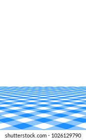 Dodger blue Gingham pattern. Texture from rhombus/squares for - plaid, tablecloths, clothes, shirts, dresses, paper, bedding, blankets, quilts and other textile products. Vector illustration.