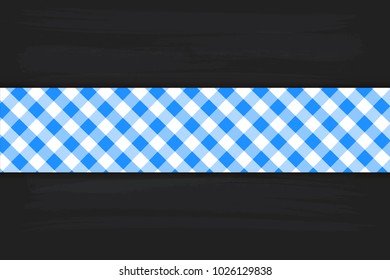 Dodger blue Gingham pattern. Texture from rhombus/squares for - plaid, tablecloths, clothes, shirts, dresses, paper, bedding, blankets, quilts and other textile products. Vector illustration.