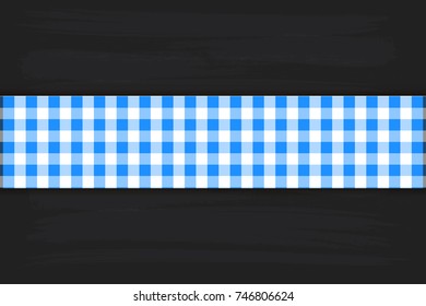 Dodger blue Gingham pattern. Texture from rhombus/squares for - plaid, tablecloths, clothes, shirts, dresses, paper, bedding, blankets, quilts and other textile products. Vector illustration.