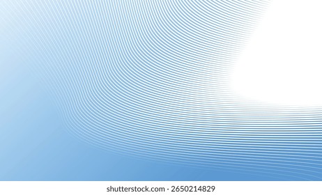 Gradiente azul Dodger com fundo de linha de listras para tecido digital abstrato moderno e design gráfico