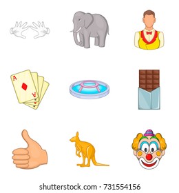 Dodger icons set. Cartoon set of 9 dodger vector icons for web isolated on white background