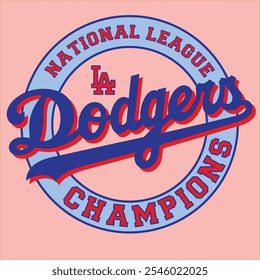 DODGERS BASEBALL TEAM LETTERING FOR WOMEN
